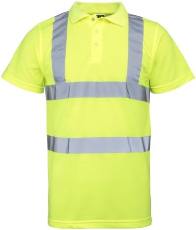 RTY High Visibility Mens High Vis Polo Shirt (XL) (Fluorescent Yellow)