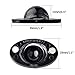 HERCOO License Plate Lights Lamp Lens Left Right Hand Black Housing Compatible with 1994-2002 Dodge Ram 1500 2500 3500 Pickup Truck Rear Step Bumper Aftermarket Replacement, Pack of 2