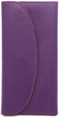 Genuine Leather Clutch Wallet for Women with Card Slots - Multiple Colors Available (Purple)