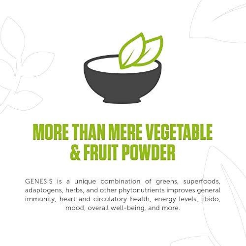 Legion Genesis Green Superfood Powder with Spirulina, Dandelion