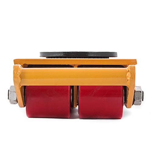 OrangeA 12T Industrial Machinery Mover 26000LBS Machinery Skate with Steel Rollers Cap 360 Degree Rotation (12T)