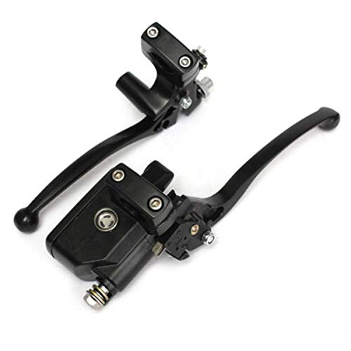 Triumilynn Universal Motorcycle 1" 25mm Handlebar Right Brake Master Cylinder & Left Clutch Lever Kit for Honda Kawasaki Suzuki Yamaha - Thumbnail 3