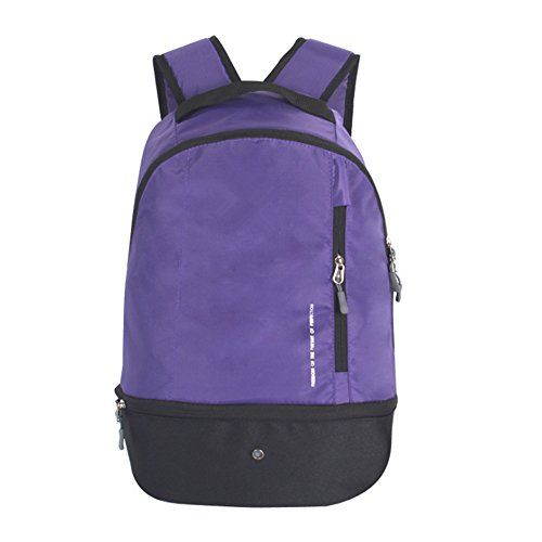 LOVEHIKE Lightweight Sports Athletic Backpack Shoulder bag for Team Soccer Ball Basketball Volleyball Football Baseball Purple