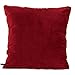 Homey COZY Embroidery Red Velvet Throw Pillow Cover, Merry Christmas Series Holiday Theme Luxury Soft Fuzzy Cozy Warm Slik Gift Square Couch Cushion Pillow Case 20 x 20 Inch, Cover Only