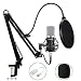 Aokeo AK-70 Professional Studio Live Stream Broadcasting Recording Condenser Microphone With AK-35 Suspension Scissor Arm Stand, Shock Mount, Pop Filter, USB Sound Card and Mounting Clamp