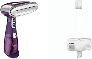 Conair Turbo Extreme Steam Hand Held Fabric Steamer - Kills 99.9% of Germs and Bacteria; Purple - Amazon Exclusive & Complete Care Storage Station; Storage Station Hangs Garment While Steaming