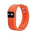 Nicequip Jopuzia TW64 Smart Watch Bluetooth Watch Smart Bracelet Calorie Counter Wireless Pedometer Sport Activity Tracker For IPhone Samsung (Orange)