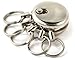 KEY-BAK Key Spider Key Chain Accessory with 5 Split Rings, Chrome Finish