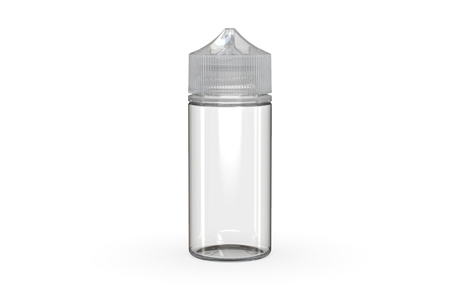 CHUBBY GORILLA V3 75ml STUBBY PET Plastic Unicorn Bottles for Liquids, Oils and E-Liquid - Empty Dropper Bottles - 5X 75ml (Clear Bottle with Clear Cap)