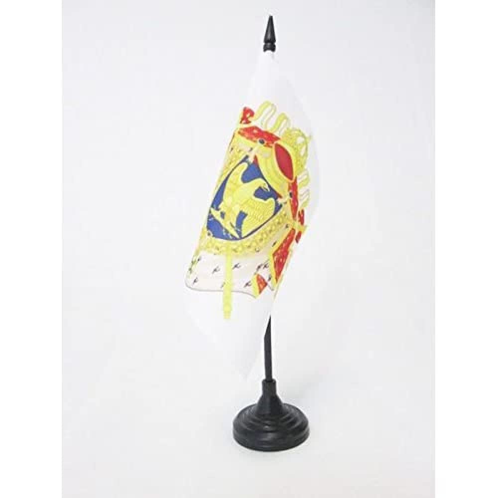 AZ FLAG Imperial Napoleon Coat of arms First French Empire Table Flag 5'' x 5'' - Napoleonic Empire of France Desk Flag 15 x 15 cm