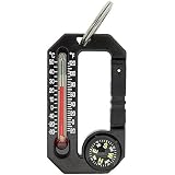 Sun Company HikeHitch 2 - Thermometer and Compass Carabiner | Camping, Hiking, and Backpacking Accessory