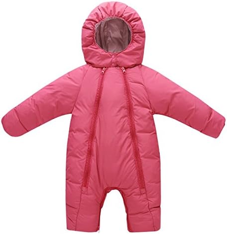 Aomige Kids Toddler Baby Winter Thicken Bunting Romper Snowsuit Pram Bunting Double Zipper Long Sleeve Jumpsuit For Girls and Boys(0-18 Month)