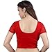 Chandrakala Women's Stretchable Readymade Lycra Red Indian Ethnic Saree Blouse Crop Top Choli-Small (B102RED)
