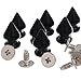 RUBYCA 12MM 50 Sets Metal Tree Spikes and Studs Metallic Screw-Back for DIY Punk Leather-Craft Black