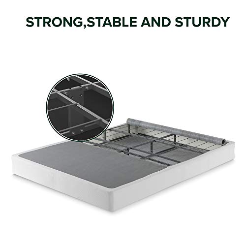 ZINUS No Assembly Metal Box Spring / 7.5 Inch White Mattress Foundation