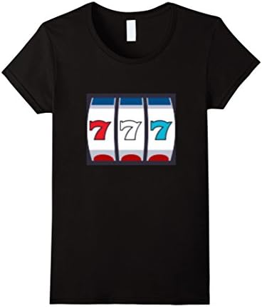 Womens Emoji T-shirt Slot Machine Emoticon Casino Gambling Medium Black
