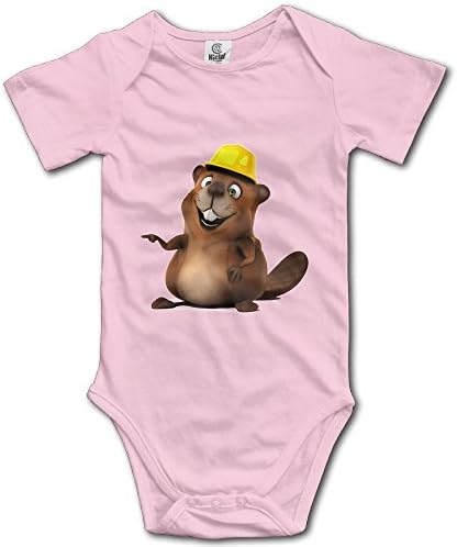 Beaver Animal Short Sleeve Baby Boy Clothes One-Piece Bodysuit Creeper Unisex