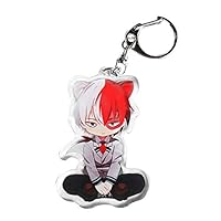 Cue Tee Store My Hero Academia Anime Acrylic Keychain Transparent Key Pendant Boku No Hero Academia Keyring(about 6cm H04)