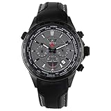 Aviators Watch by Aviator F-Series - Black Strap Grey Dial Men's Wristwatch - Pilot Quartz Chronograph
