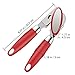 Can Opener Manual, Food Grade Stainless Steel Heavy Duty Opener with Smooth Edge, Ergonomic with Soft Grips Handle Anti-slip Hand Grip, Safe and Efficient Opening, Handy Can Opener, Noble Red