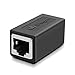 Dingsun RJ45 Coupler, Ethernet Extender for Cat7/Cat6/Cat5e/Cat5 Female to Female Ethernet Coupler Connector(1pack, Black)