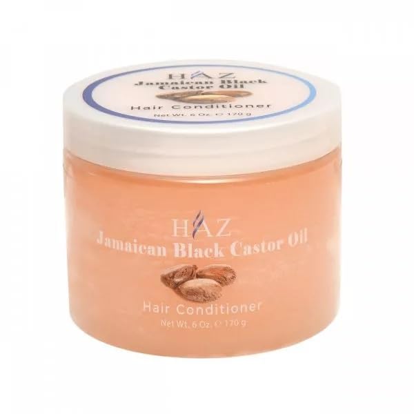 HAZ Jamaican Black Castor Oil Conditioner 6Oz, Strengthen & Restore Leave-In Conditioner, Moisturize Soften & Nourishes Hair, Non-greasy Formula, Paraben & SLS Free, Cruelty-Free