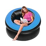 LetsFunny Inflatable Lounge Chair, Portable Inflatable Sofa Camping Chair Seats for Camping, Hiking,Swimming Pool or Home Chairs Furniture, 40″ X 40″ X 28″