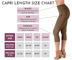 SATINA High Waisted Capri Leggings for Women