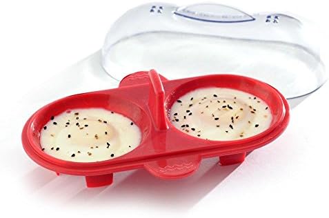 Kitchen Tools Silicone Double Egg Poacher For Stovetop and Microwave
