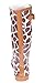 Women Rubber Rain Boots with Cotton Lining, Safari and Animal Prints (Animal Black,
