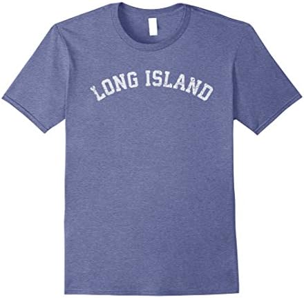 Mens Vintage Long Island T Shirt / Old Retro Long Island New York Large Heather Blue