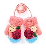 Moolecole Linda Guantes Dibujos Animados Mariquita Guantes Bebé Chicos Chicas Niñito Niños Niños De Punto Mitón Guantes Rosado Azul