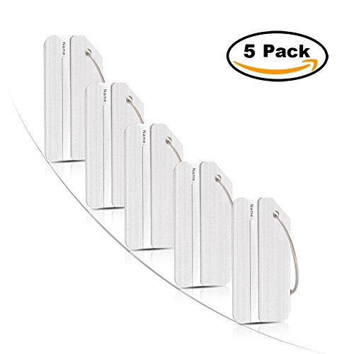 Aluminum Luggage Tags Travel ID Labels with Privacy Cover, Suitcase Bags Tags