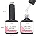 MelodySusie Gel Base and No Wipe Top Coat Set - Long Lasting, Shiny Finish, Soak Off LED Gel Nail Lacquer for Color Gel, Polygel, Dip Powder, Manicure, Pedicure, 2 x 8ml