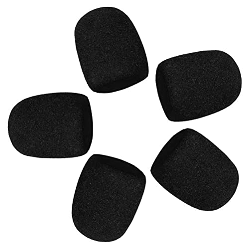 5 Pack Foam Mic Cover Handheld Microphone Windscreen Foam Microphone Cover for Karaoke DJ, Black
