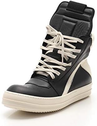 Amazon リックオウエンス Geobasket ジオバスケット ハイカットスニーカー レザー 黒 白 17aw Ru17f84 中古 Rick Owens リックオウエンス スニーカー