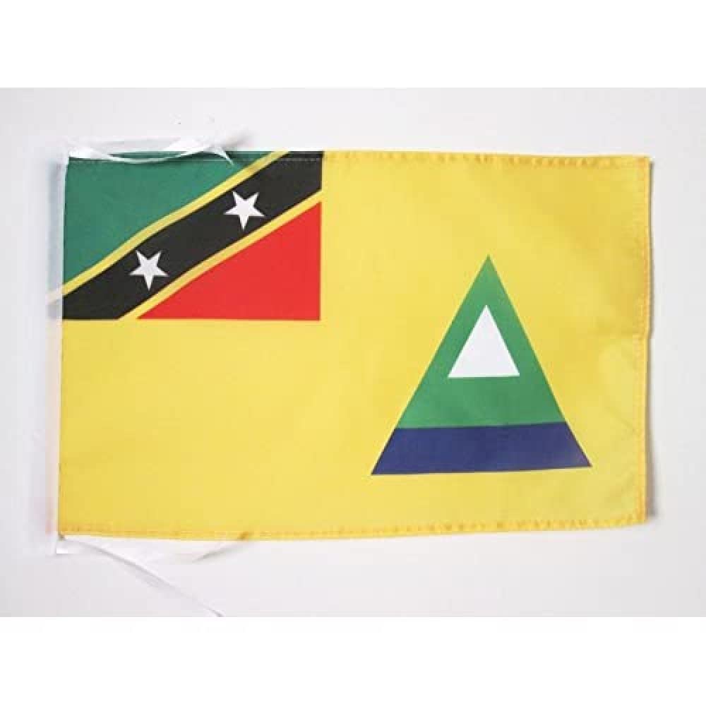 AZ FLAG - State of Nevis Flag - 18'' x 12'' - 100% Polyester Nevis Small Banner with Two Cords - Fade Resistant - Vivid Colors - 18x12 in - 45x30 Cm โ image 1