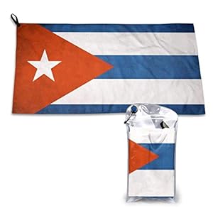 RGFDF Microfiber Quick Dry Beach Towel Cuban Flag Super Soft Absorbent Portable Towel for Camping,Travel, Beach, Backpacking, Gym, Sports, and Swimming