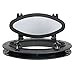 Amarine-made Boat Yacht Elliptical Oval Opening Portlight Porthole 16” X 8-5/8” Replacement Window Port Hole - ABS, Tempered Glass, Color: White, Black (Black)