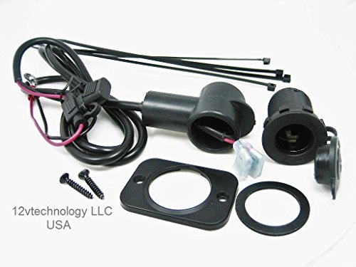 Motorcycle Marine Bike 12 Volt Accessory Lighter Power Outlet Jack Socket & Harness 60" R/whnr60/2#/4ty