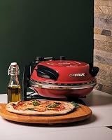 G3 Ferrari Delizia Pizza Oven G10006 400C Red with Aluminium Scoops view 2