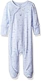 absorba Baby Boys' Footie-Side Opening, Blue, 3/6 Months