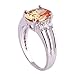 Psiroy 925 Sterling Silver Plated Oval Shaped Simulated Morganite Ring Size 8