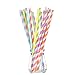 175 Count Striped Paper Straws for Cake Pop Sticks, Party, Events and Crafts 7 3/4” in Assorted Rainbow Colors of Special Curation (Striped)