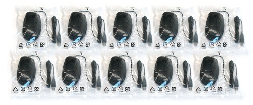 10-LOT Genuine Dell Optical USB Wired Mice 9RRC7, Compatible Dell Part Numbers: Dell Part Numbers: 356WK, 5Y2RG, 11D3V, MS111-P, 330-9456