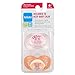 MAM Attitude Pacifier (2 pack, 1 Sterilizing Pacifier Case), Pacifiers 6 Plus Months, Best Pacifiers for Breastfed Babies, Baby Pacifiers, Baby Girl, Designs May Vary