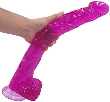 Super long Huge Dild-òs,16.5 Inch Dild-ò With Strong Suction Cup, Flexible Artificial Handheld Dild-ò,0611-KNVJ-ZRFW-SNQA (Clear Purple)