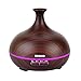 Aromatherapy Essential Oil Diffuser, GOOLOO 300ml Wood Grain Ultra Quiet Ultrasonic Air Aroma Cool Mist Humidifier with 7 Color Night Light, 4 Timer Settings, Waterless Auto Shut-off