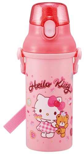 スケーター(skater) 子供用 直飲み 水筒 プラスチック 480ml ワンプッシュ開閉 食洗機対応 日本製 サンリオ ハローキティ Fancy Snacks Weets 女の子 PSB5SAN-A