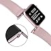 BRG Compatible with Apple Watch Band 38mm, Genuine Leather Watch Replacement Strap with Stainless Steel Buckle for Series 3 Series 2 Series 1 Sport and Edition, (Soft Pink Band+Rose Gold Buckle)
